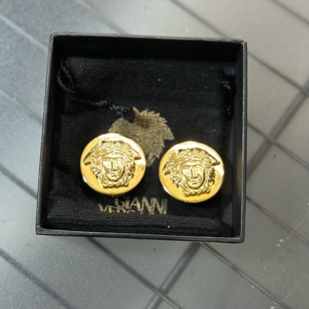 Versace Gold Plated Earrings